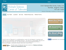 Tablet Screenshot of mscenteroftidewater.com